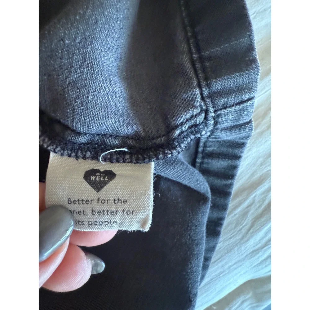 Madewell Y2K Denim Babydoll Top Size S Puff Sleeve‎ Twee Dark Coquette Preppy